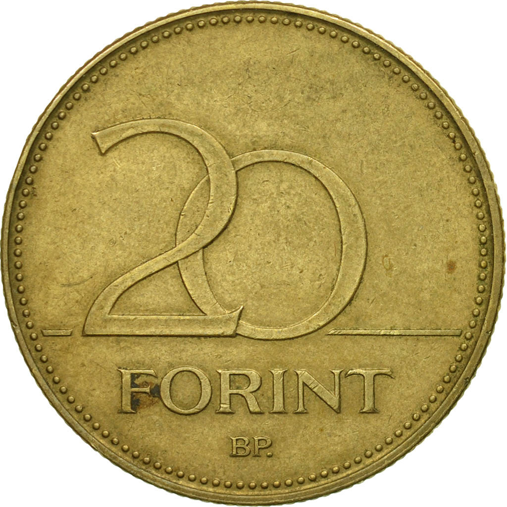 Monnaie, Hongrie, 20 Forint, 1993, Budapest, TB+, Nickel-brass, KM:696