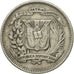 Moneta, Repubblica domenicana, 10 Centavos, 1944, BB, Argento, KM:19