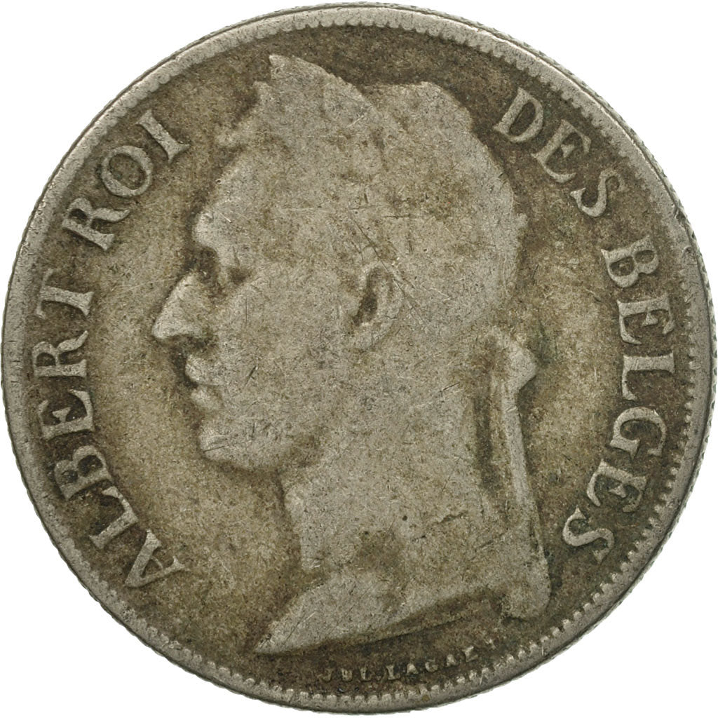 Moneta, Congo belga, Franc, 1922, MB, Rame-nichel, KM:20