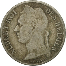 Moneda, Congo belga, Franc, 1922, BC+, Cobre - níquel, KM:20