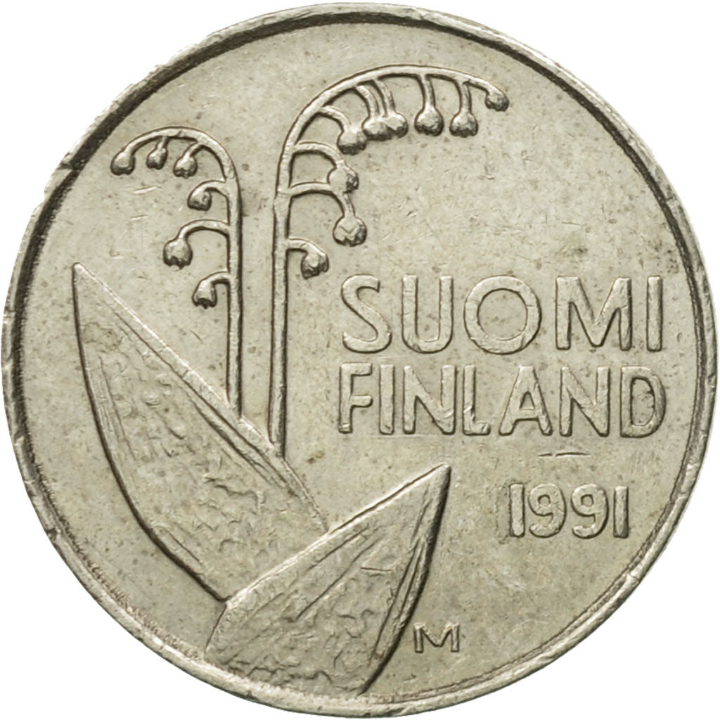 Coin, Finland, 10 Pennia, 1991, EF(40-45), Copper-nickel, KM:65