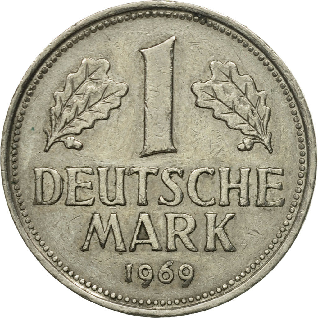 Coin, GERMANY - FEDERAL REPUBLIC, Mark, 1969, Hambourg, EF(40-45)