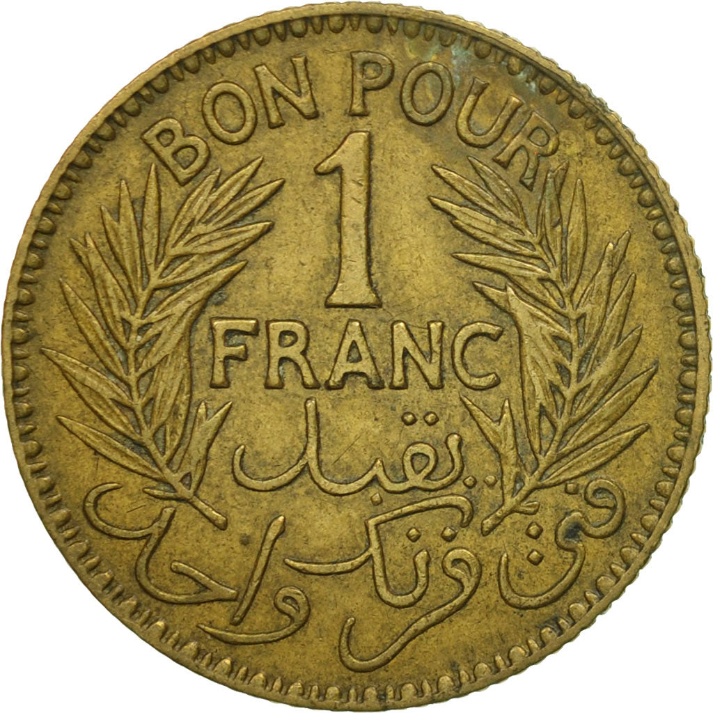 Munten, Tunisië, Anoniemen, Franc, 1941, Paris, FR+, Aluminum-Bronze, KM:247