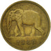Münze, Belgisch-Kongo, 2 Francs, 1946, S+, Messing, KM:28