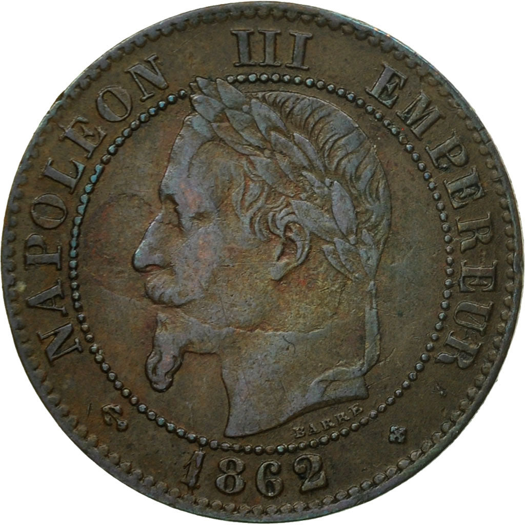 Monnaie, France, Napoleon III, Napoléon III, 2 Centimes, 1862, Strasbourg, TB+