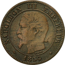 Moneda, Francia, Napoleon III, Napoléon III, 2 Centimes, 1854, Marseille, BC+