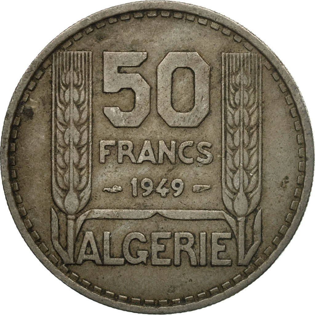 Moneta, Algeria, 50 Francs, 1949, Paris, MB+, Rame-nichel, KM:92