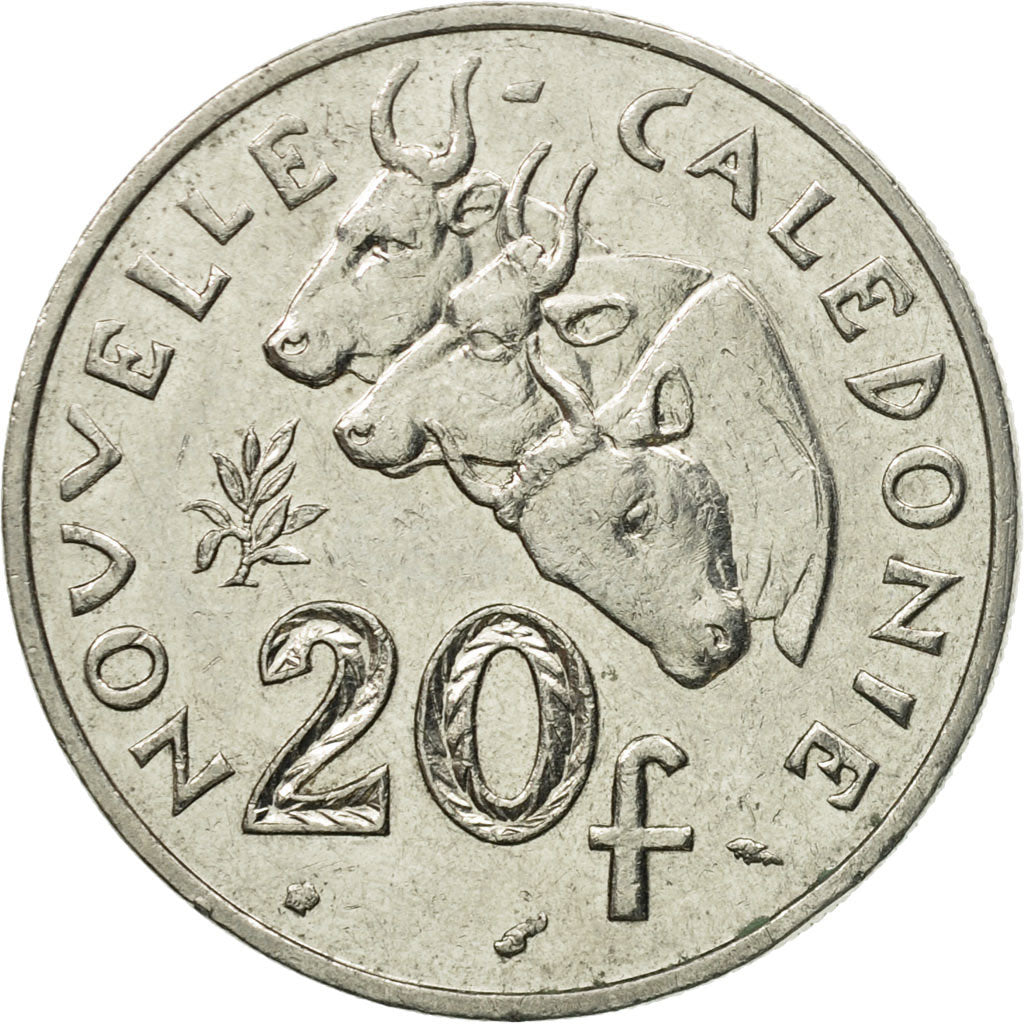 Coin, New Caledonia, 20 Francs, 1991, Paris, EF(40-45), Nickel, KM:12