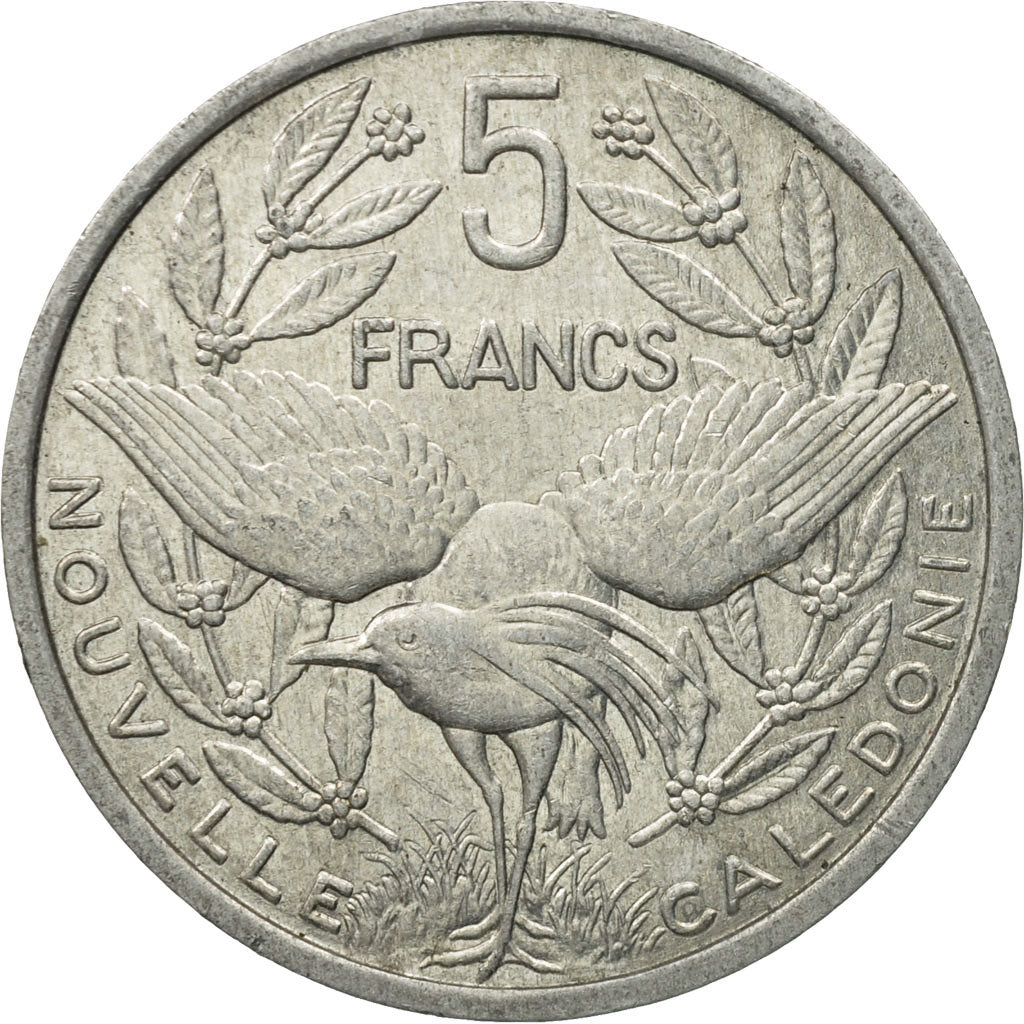 Coin, New Caledonia, 5 Francs, 1986, Paris, EF(40-45), Aluminum, KM:16