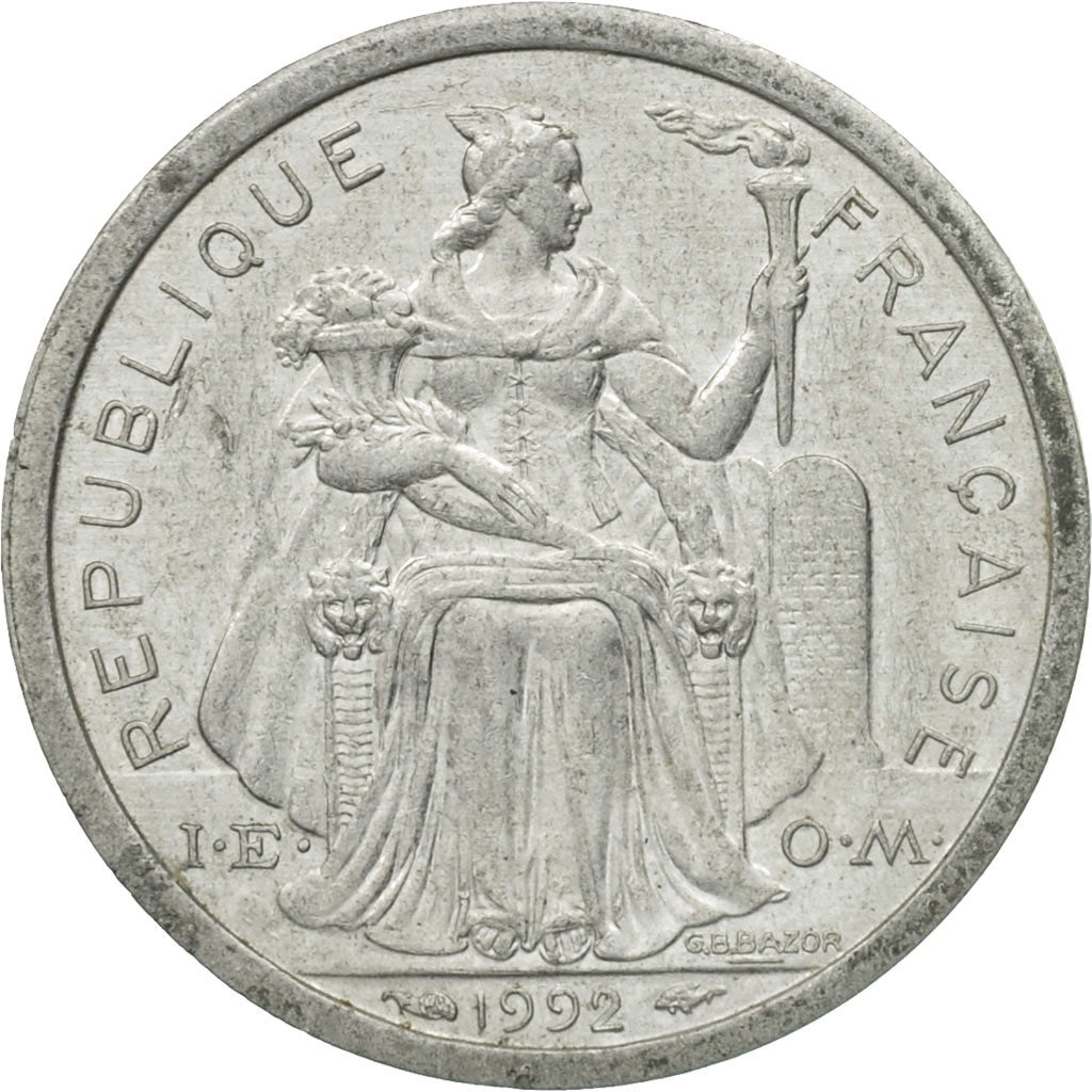 Monnaie, French Polynesia, Franc, 1992, Paris, TTB, Aluminium, KM:11