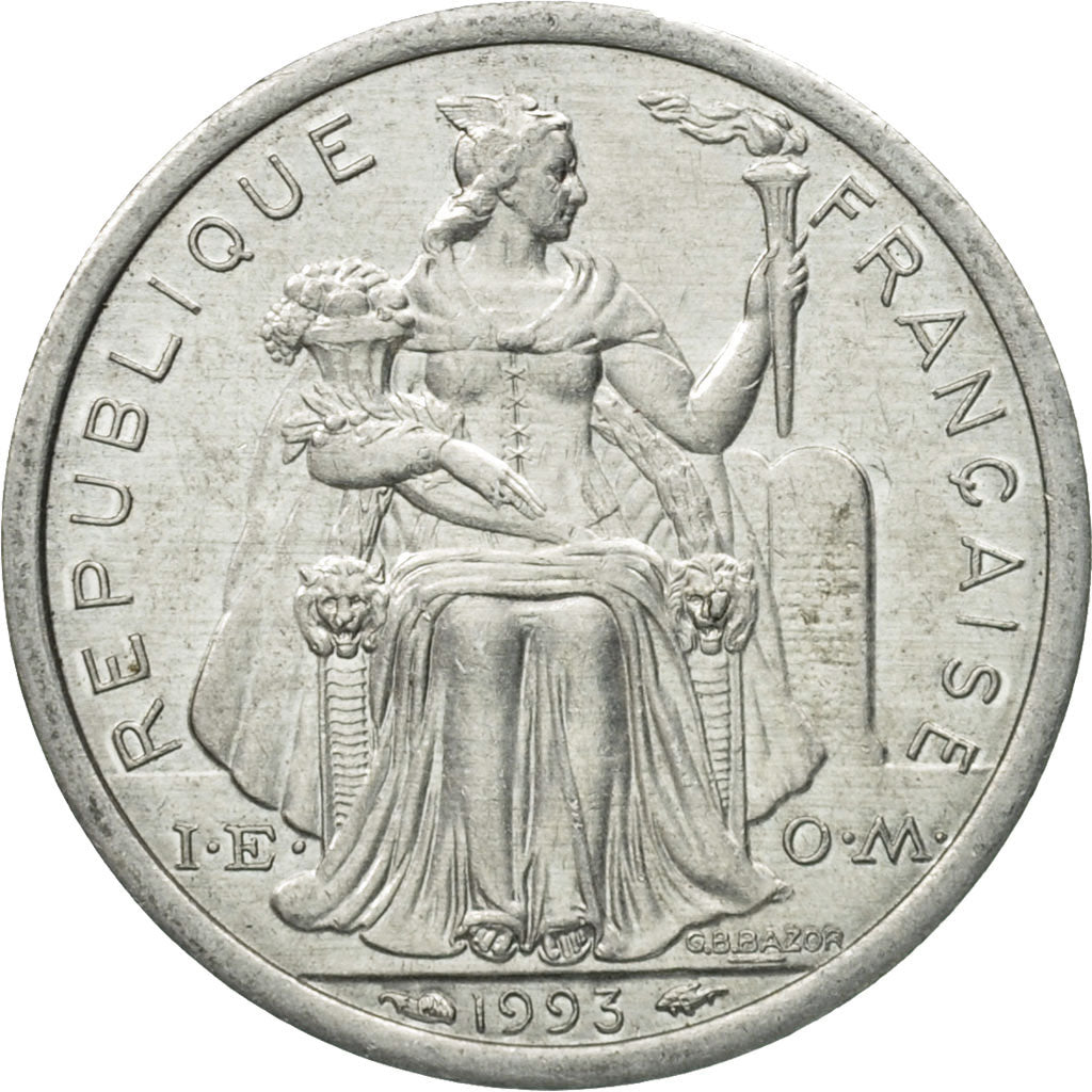 Monnaie, French Polynesia, Franc, 1993, Paris, TTB, Aluminium, KM:11