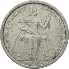 Monnaie, FRENCH OCEANIA, 2 Francs, 1949, TB+, Aluminium, KM:3