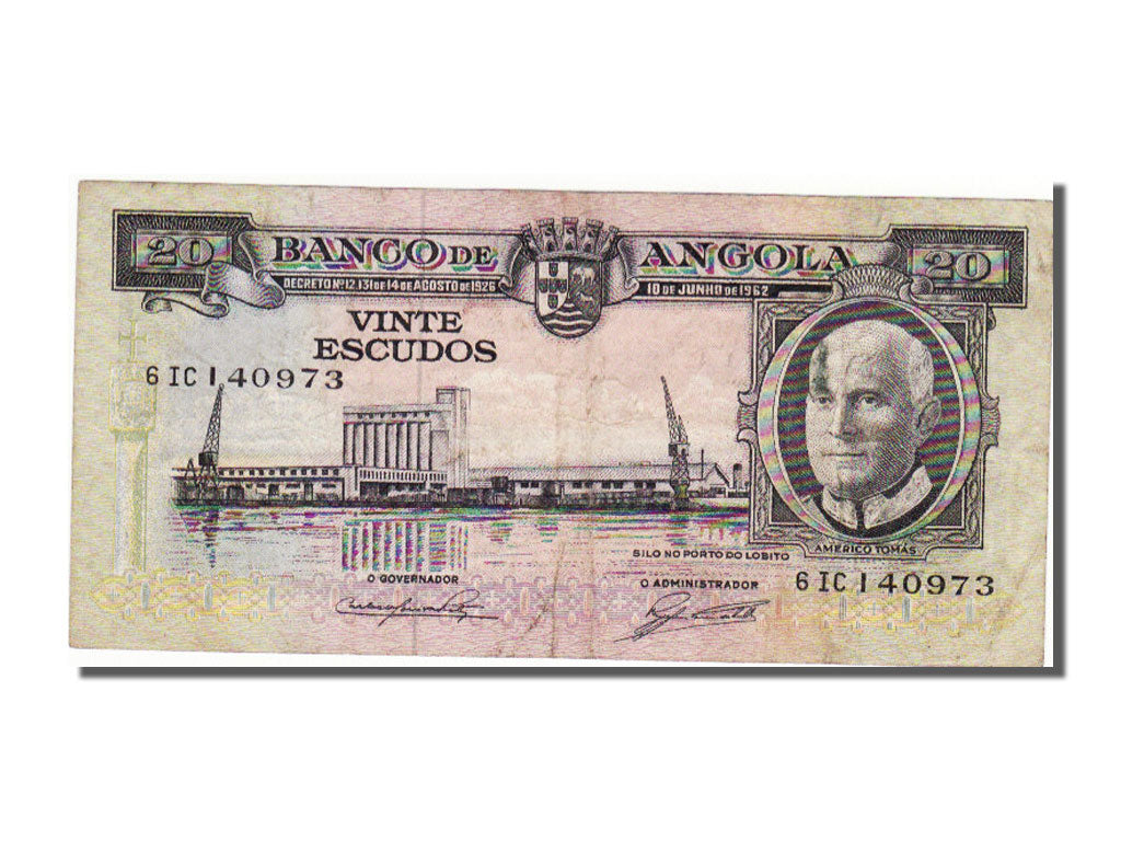Angola, 20 Escudos, 1962, 1962-06-10, VF(30-35)
