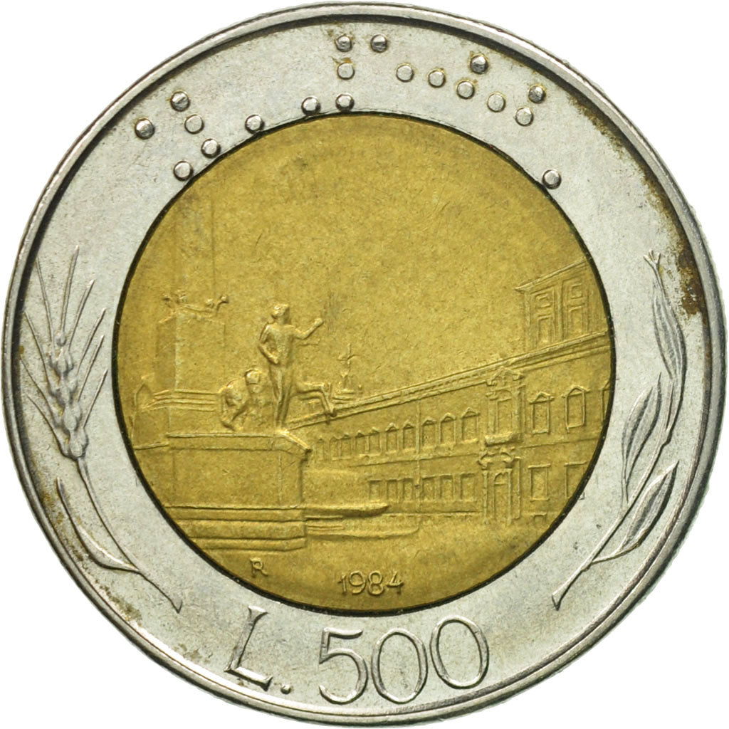 Coin, Italy, 500 Lire, 1984, Rome, VF(30-35), Bi-Metallic, KM:111