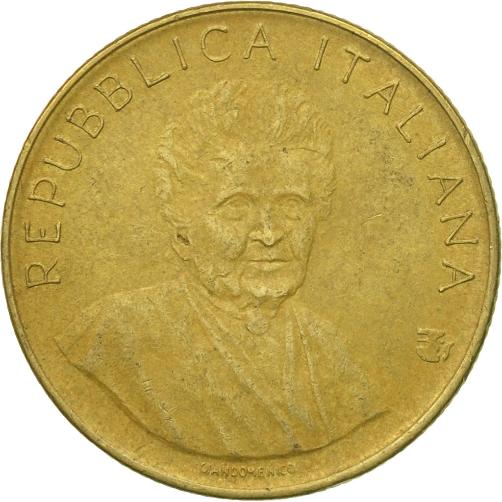 Coin, Italy, 200 Lire, 1980, Rome, VF(30-35), Aluminum-Bronze, KM:107
