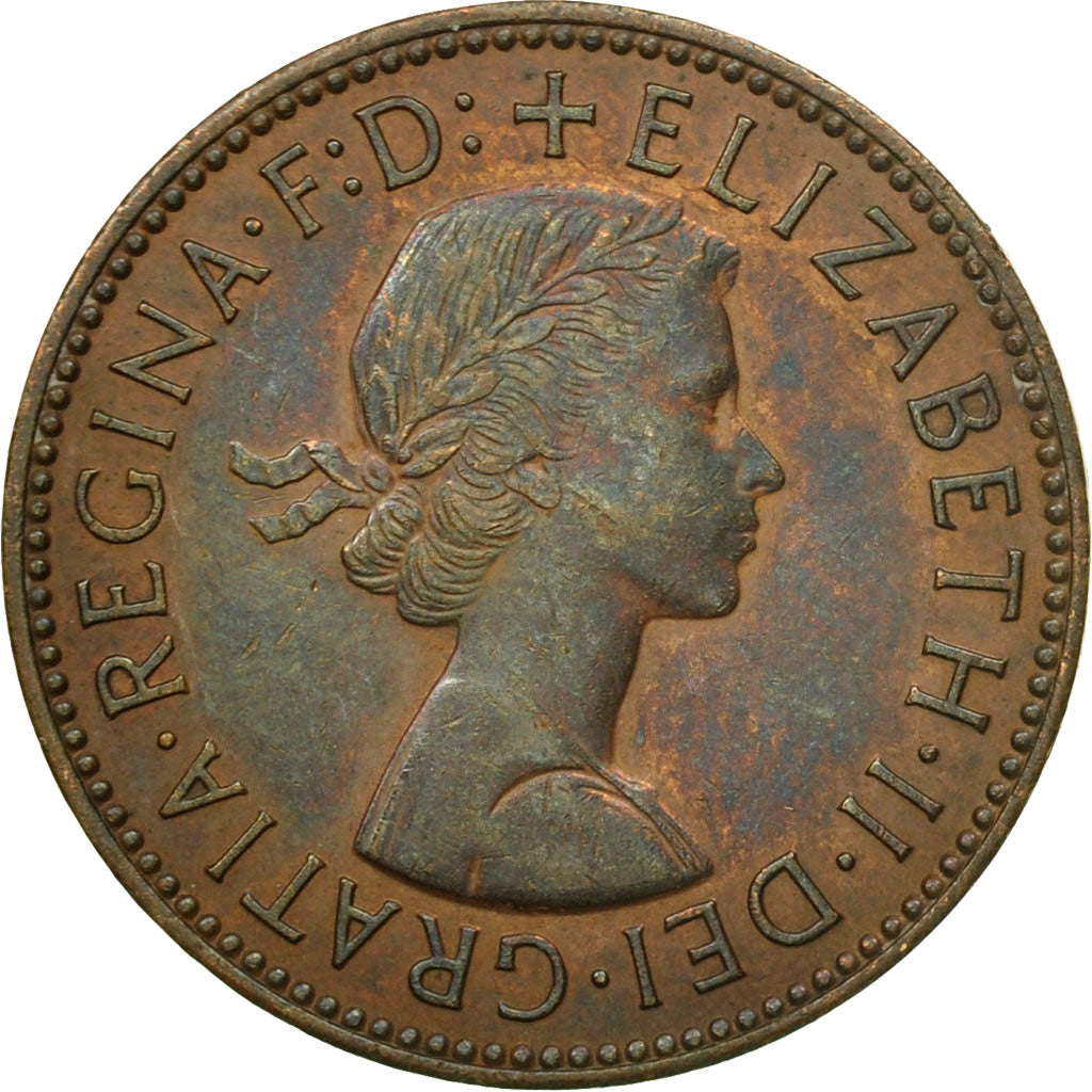 Monnaie, Grande-Bretagne, Elizabeth II, 1/2 Penny, 1964, TTB, Bronze, KM:896