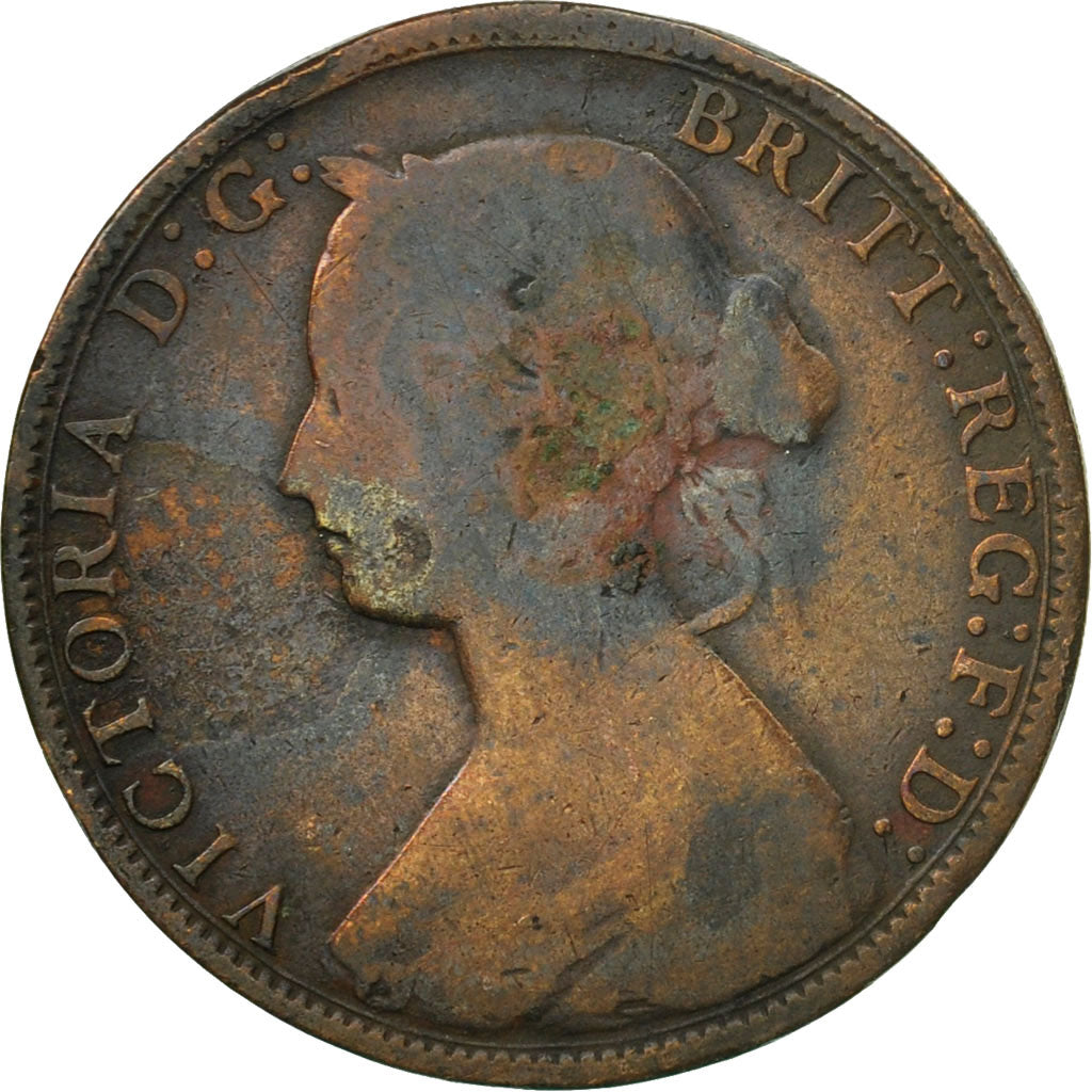 Monnaie, Grande-Bretagne, Victoria, 1/2 Penny, 1870, TB, Bronze, KM:748.2