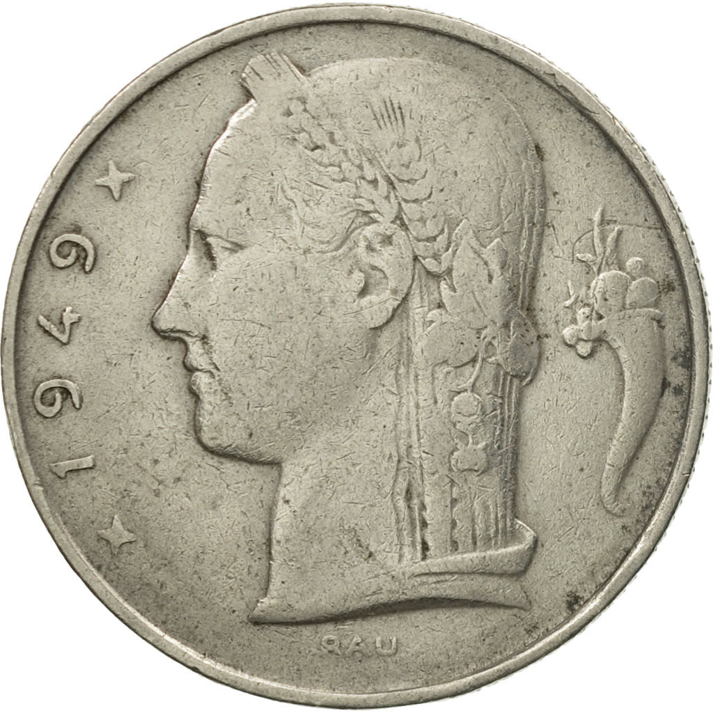 Coin, Belgium, 5 Francs, 5 Frank, 1949, VF(20-25), Copper-nickel, KM:135.1