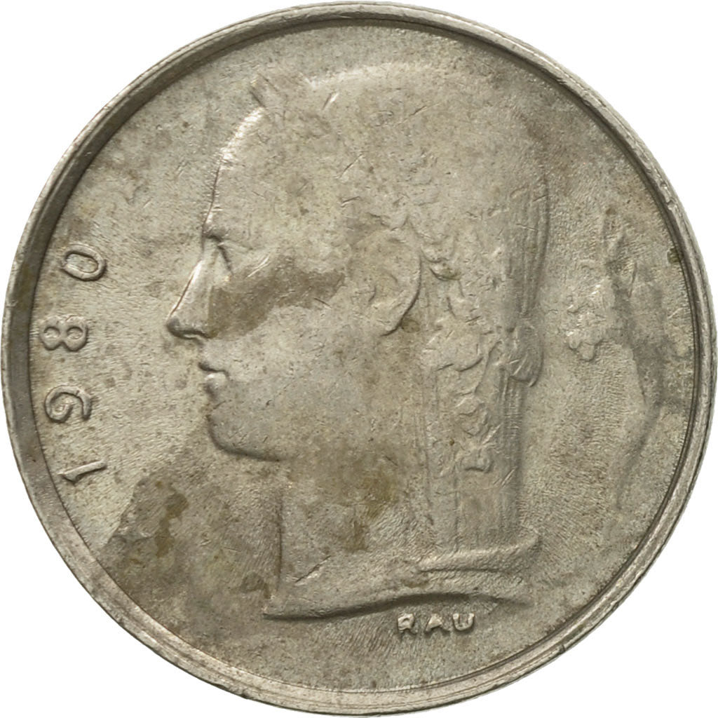 Moneda, Bélgica, Franc, 1980, BC+, Cobre - níquel, KM:142.1