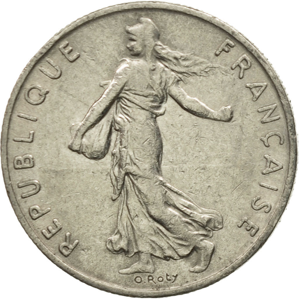Coin, France, Semeuse, 1/2 Franc, 1975, Paris, EF(40-45), Nickel, KM:931.1