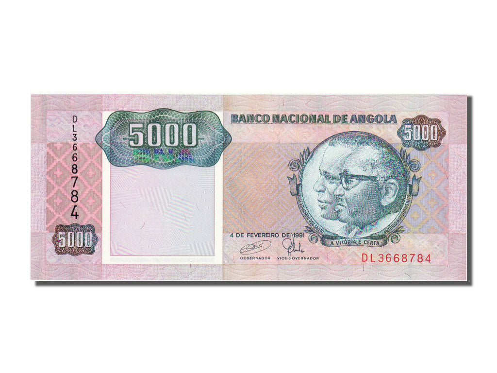 Angola, 5000 Kwanzas, 1991, KM #130c, 1991-02-04, UNC(65-70), DL3668784