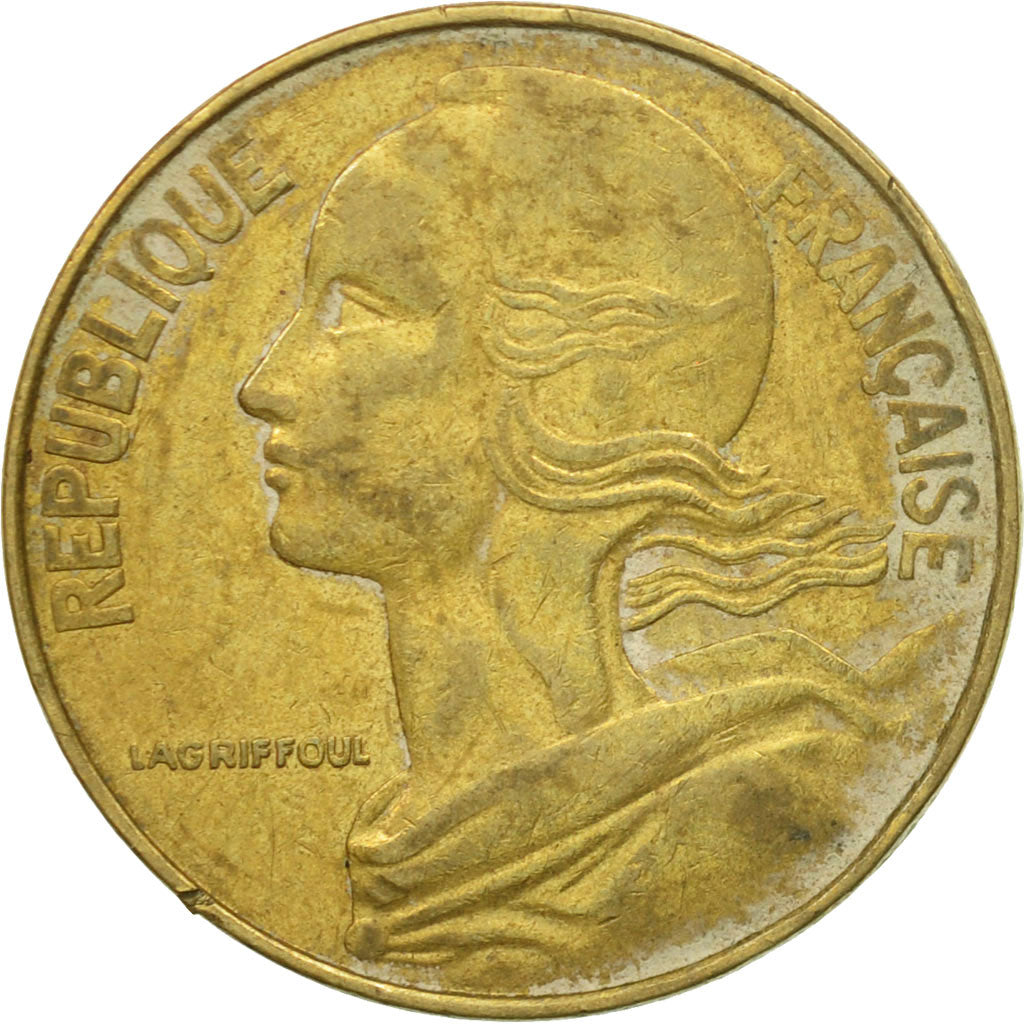 Coin, France, Marianne, 20 Centimes, 1975, Paris, VF(30-35), Aluminum-Bronze