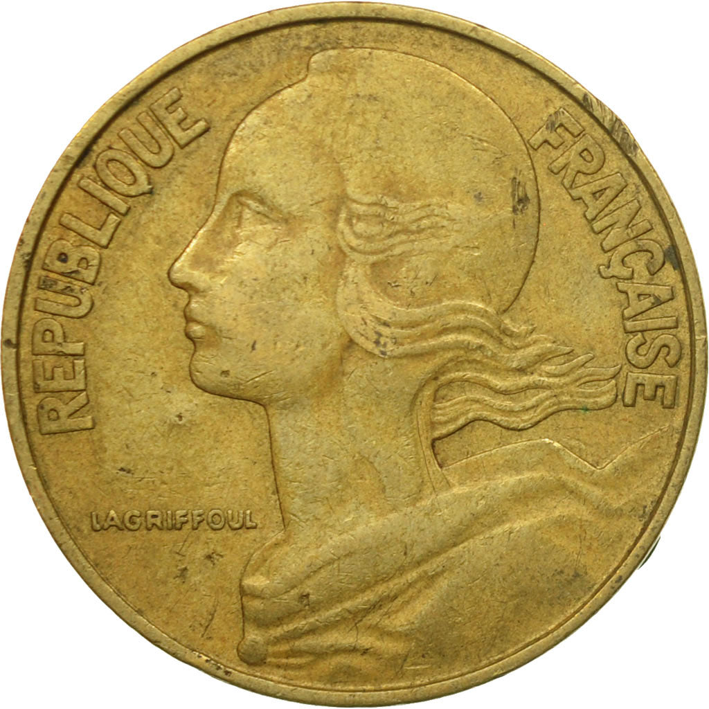 Coin, France, Marianne, 20 Centimes, 1964, Paris, VF(20-25), Aluminum-Bronze