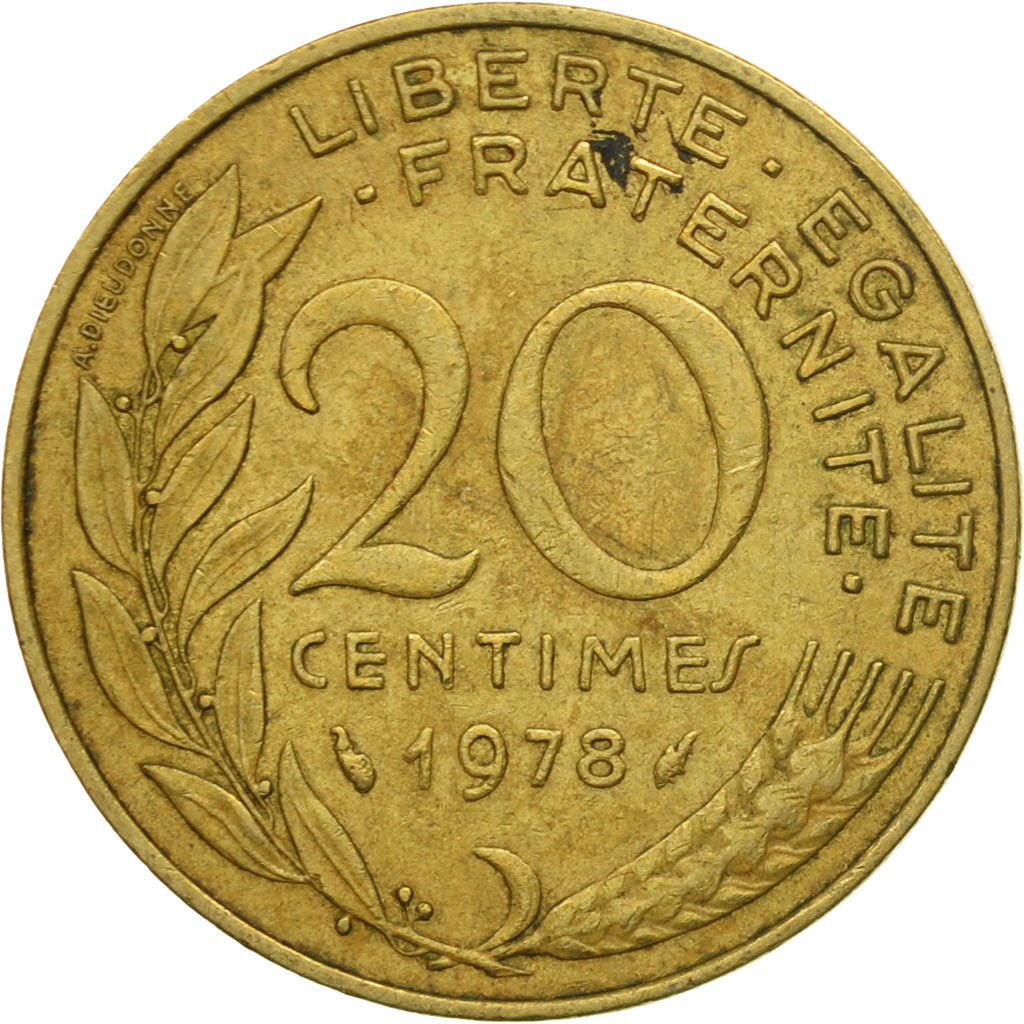Coin, France, Marianne, 20 Centimes, 1978, Paris, VF(30-35), Aluminum-Bronze