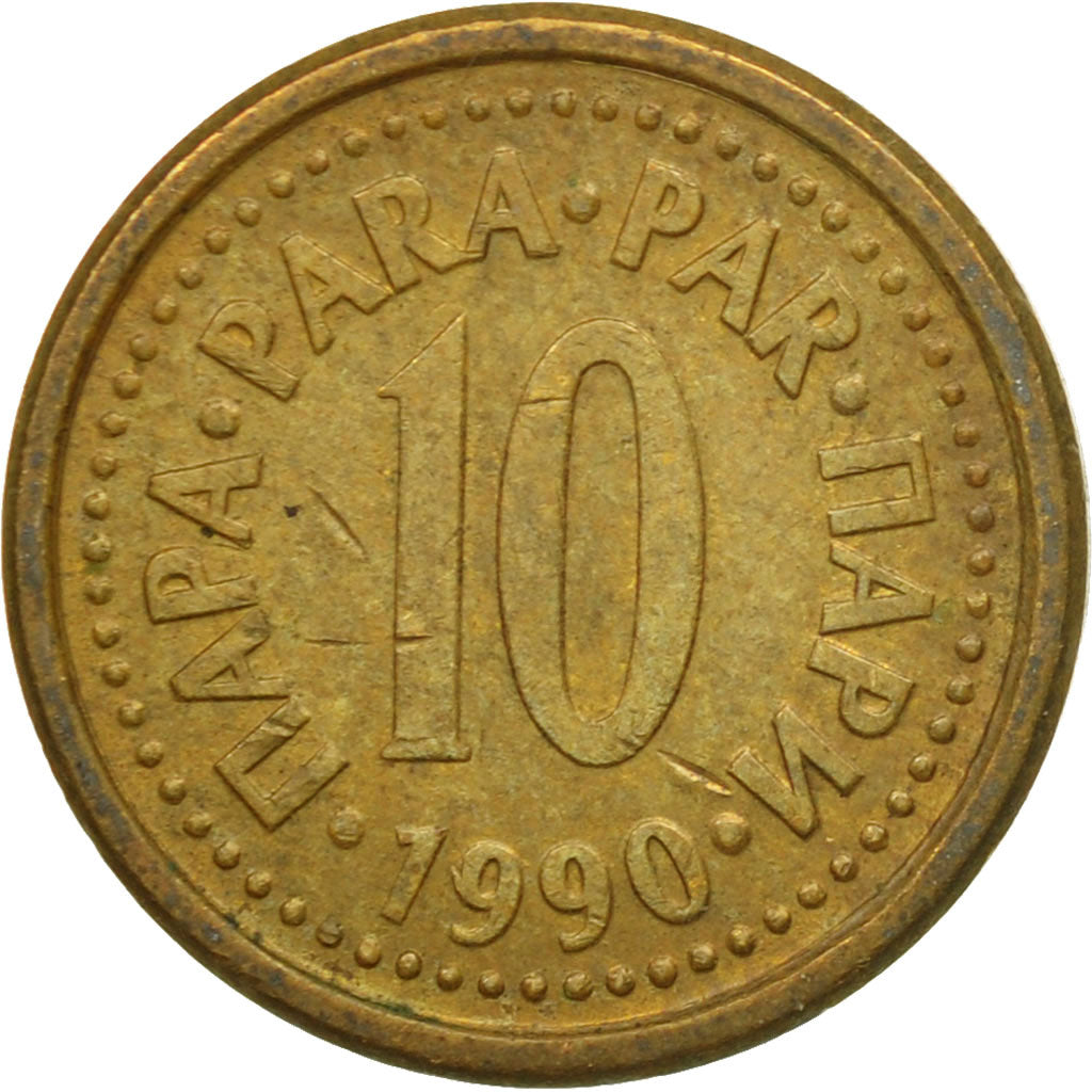 Moneta, Iugoslavia, 10 Para, 1990, MB+, Ottone, KM:139, Gadoury:678