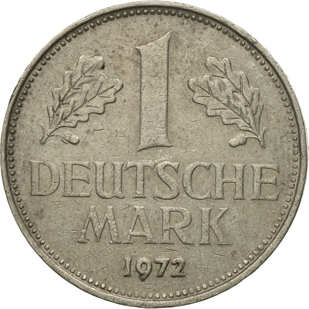 Coin, GERMANY - FEDERAL REPUBLIC, Mark, 1972, Karlsruhe, EF(40-45)