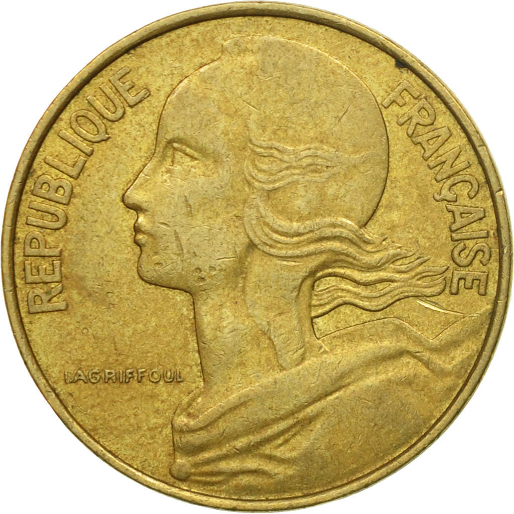 Coin, France, Marianne, 10 Centimes, 1975, Paris, EF(40-45), Aluminum-Bronze