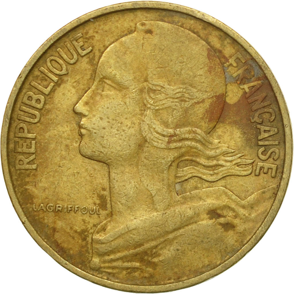 Coin, France, Marianne, 10 Centimes, 1968, Paris, VF(20-25), Aluminum-Bronze