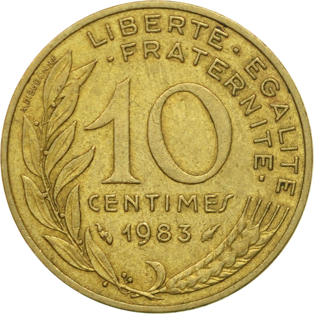 Münze, Frankreich, Marianne, 10 Centimes, 1983, Paris, S+, Aluminum-Bronze