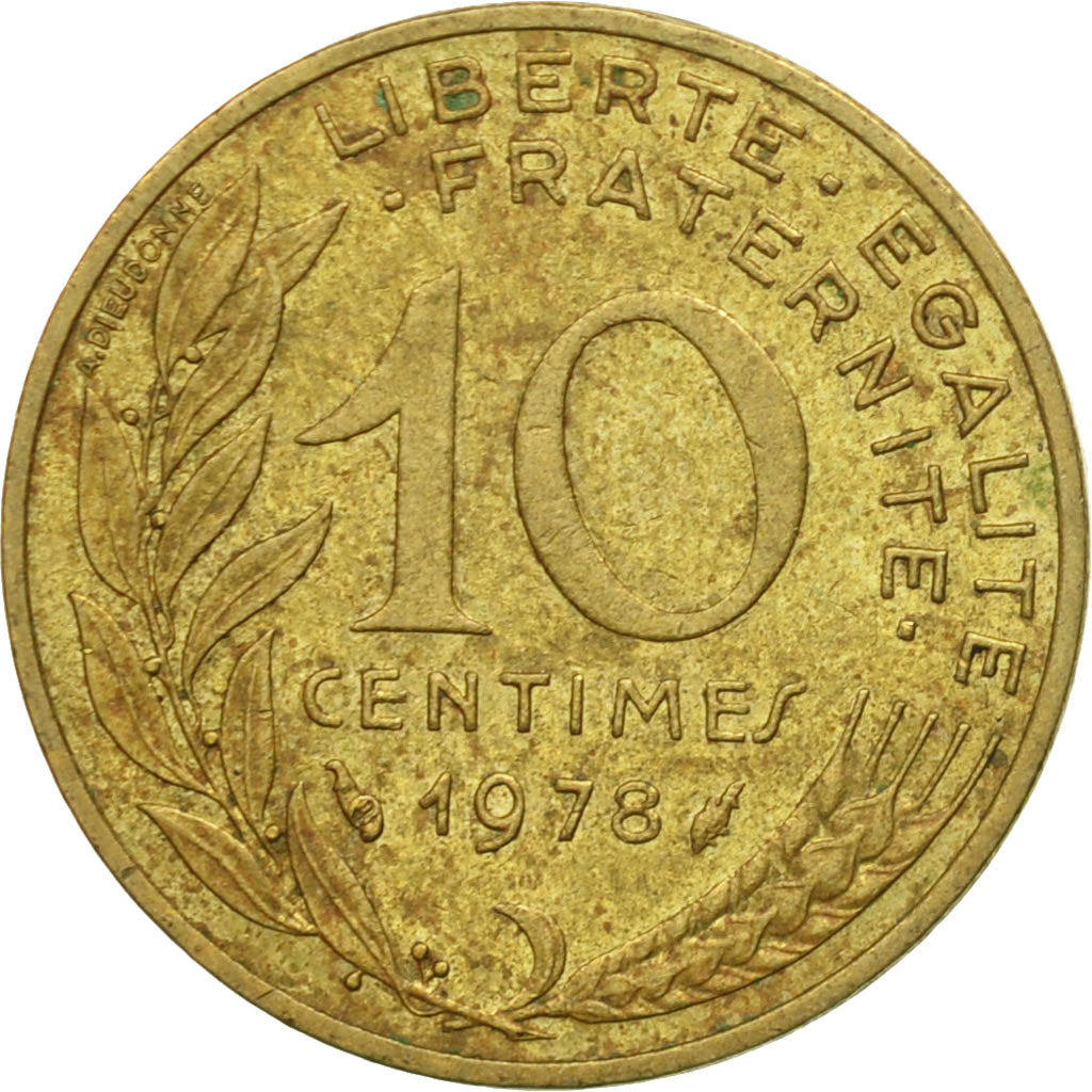 Munten, Frankrijk, Marianne, 10 Centimes, 1978, Paris, FR+, Aluminum-Bronze