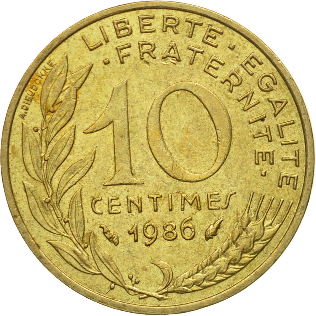 Coin, France, Marianne, 10 Centimes, 1986, Paris, EF(40-45), Aluminum-Bronze