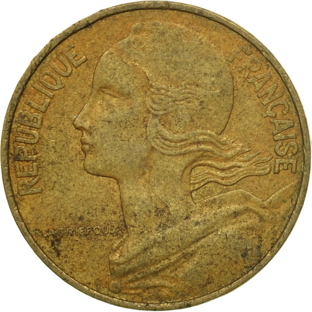 Moneda, Francia, Marianne, 10 Centimes, 1980, Paris, BC+, Aluminio - bronce