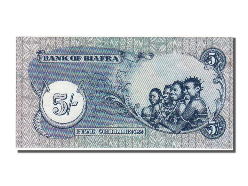 Biafra, 5 Shillings, 1968, KM #3a, AU(55-58), MS0883326