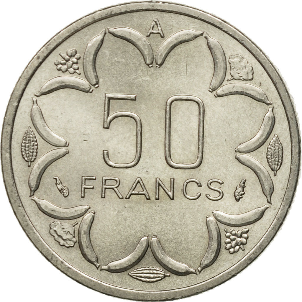 Münze, Zentralafrikanische Staaten, 50 Francs, 1982, Paris, SS+, Nickel, KM:11