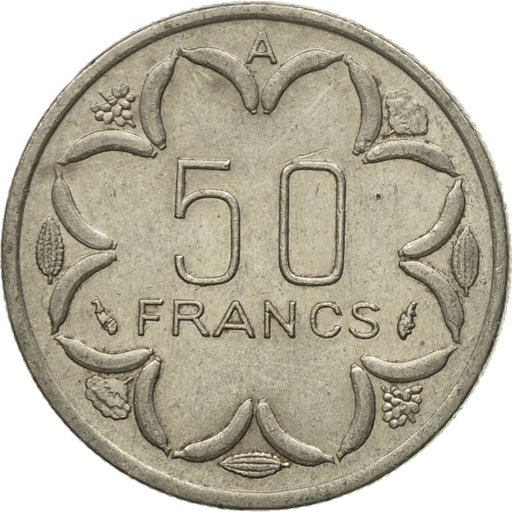 Monnaie, États de l'Afrique centrale, 50 Francs, 1982, Paris, TTB, Nickel