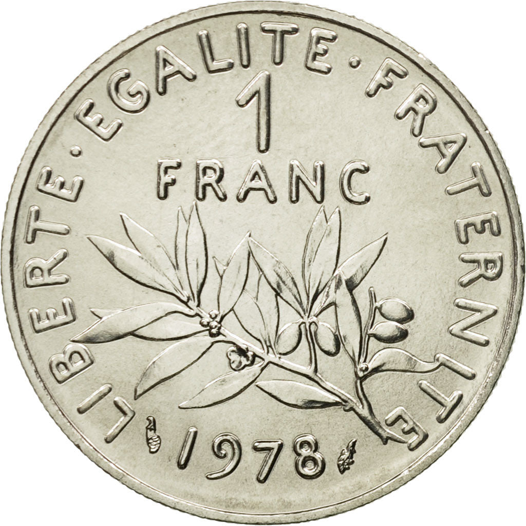 Coin, France, Semeuse, Franc, 1978, Paris, MS(65-70), Nickel, KM:925.1