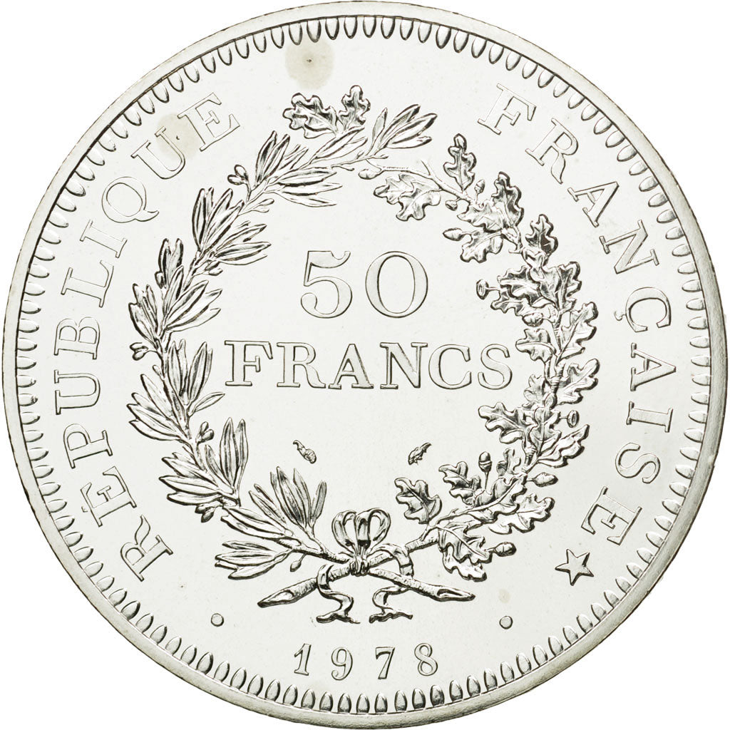 Monnaie, France, Hercule, 50 Francs, 1978, Paris, FDC, Argent, Gadoury:882