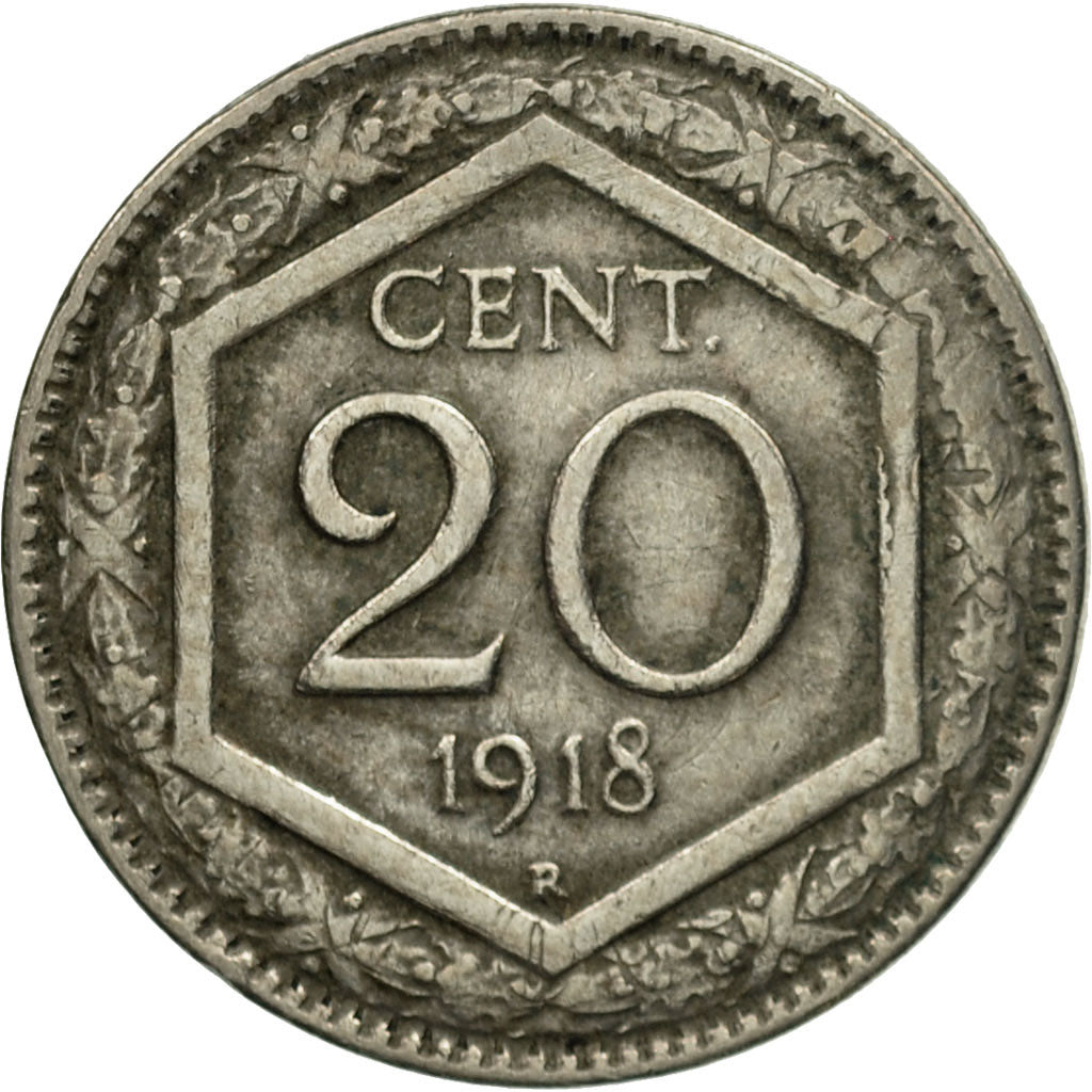 Moneta, Italia, Vittorio Emanuele III, 20 Centesimi, 1918, Rome, MB+