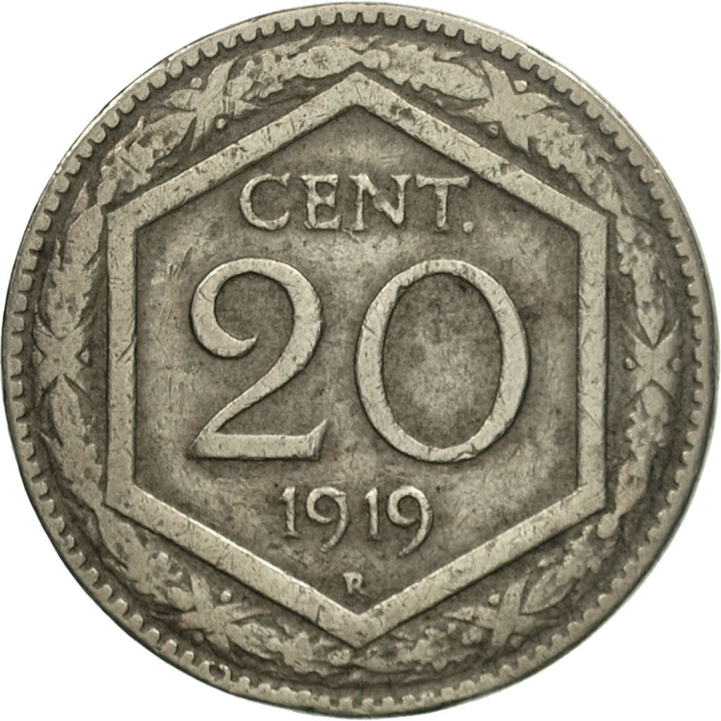 Münze, Italien, Vittorio Emanuele III, 20 Centesimi, 1919, Rome, S+