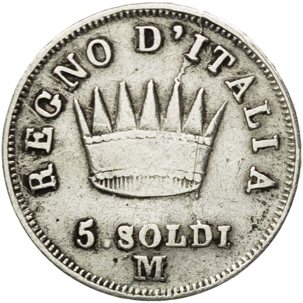 Moneta, STATI ITALIANI, KINGDOM OF NAPOLEON, Napoleon I, 5 Soldi, 1813, Milan
