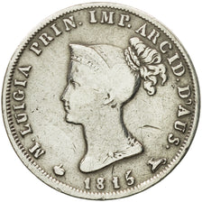 Coin, ITALIAN STATES, PARMA, Maria Luigia, 10 Soldi, 1815, EF(40-45), Silver