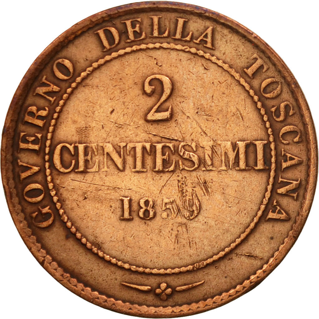 Coin, ITALIAN STATES, TUSCANY, Provisional Government, 2 Centesimi, 1859