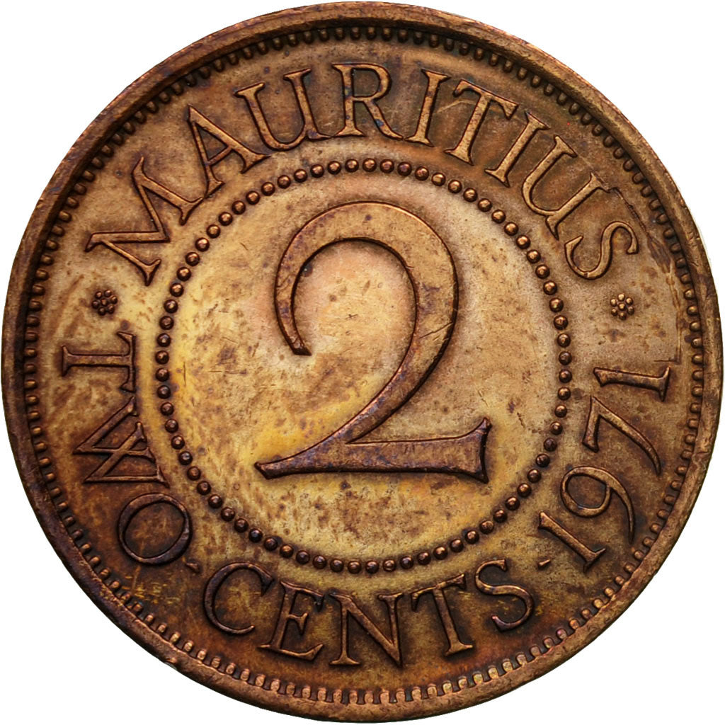 Moneta, Mauritius, Elizabeth II, 2 Cents, 1971, MB+, Bronzo, KM:32