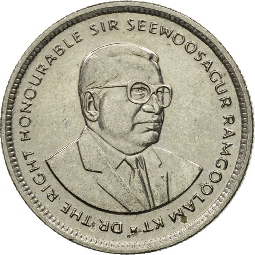 Monnaie, Mauritius, 20 Cents, 1996, TTB, Nickel plated steel, KM:53