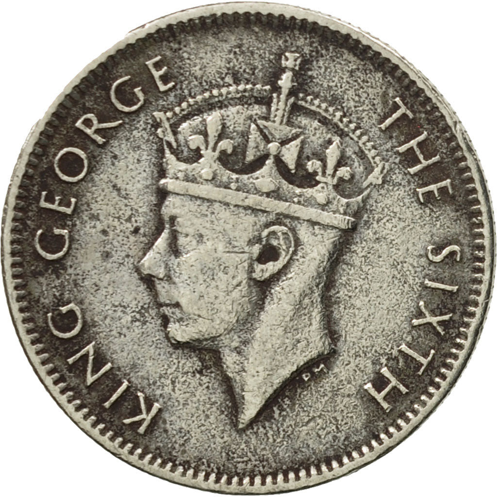Moneda, Mauricio, George VI, 1/4 Rupee, 1950, BC+, Cobre - níquel, KM:27
