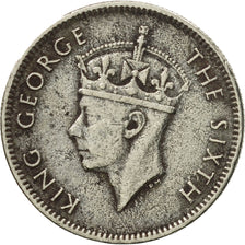 Moneda, Mauricio, George VI, 1/4 Rupee, 1950, BC+, Cobre - níquel, KM:27